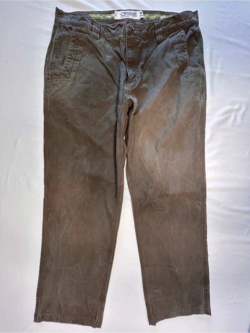 Mountain Khakis Pants Mens 38x32 Brown Organic Cotton Casual Outdoor